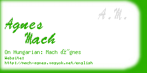 agnes mach business card